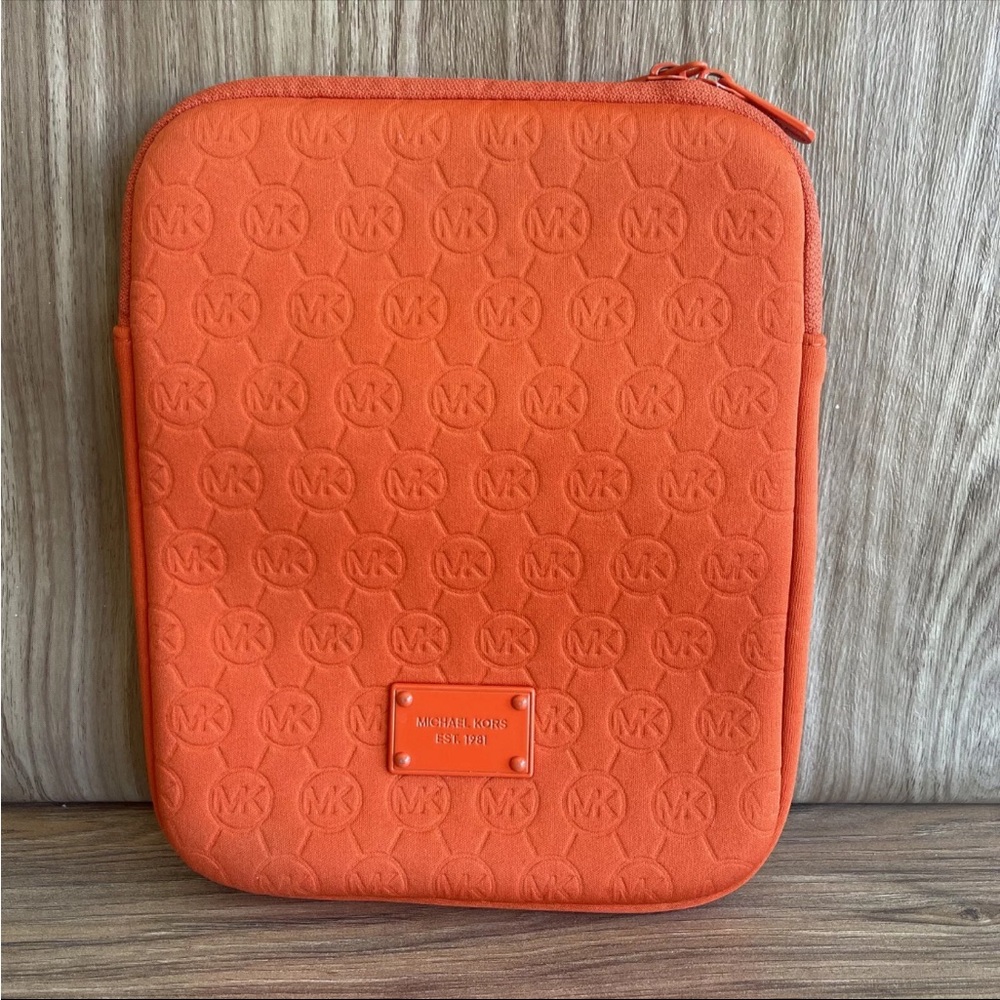 Pre-owned MK  1981 Neoprene Tangerine Orange Apple iPad Tablet Soft Case